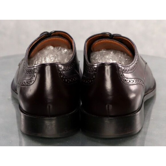 Johnston & Murphy Men\'s Cap Toe Dress Shoes Size 9.5 Leather Burgundy 59-1194 main image 5